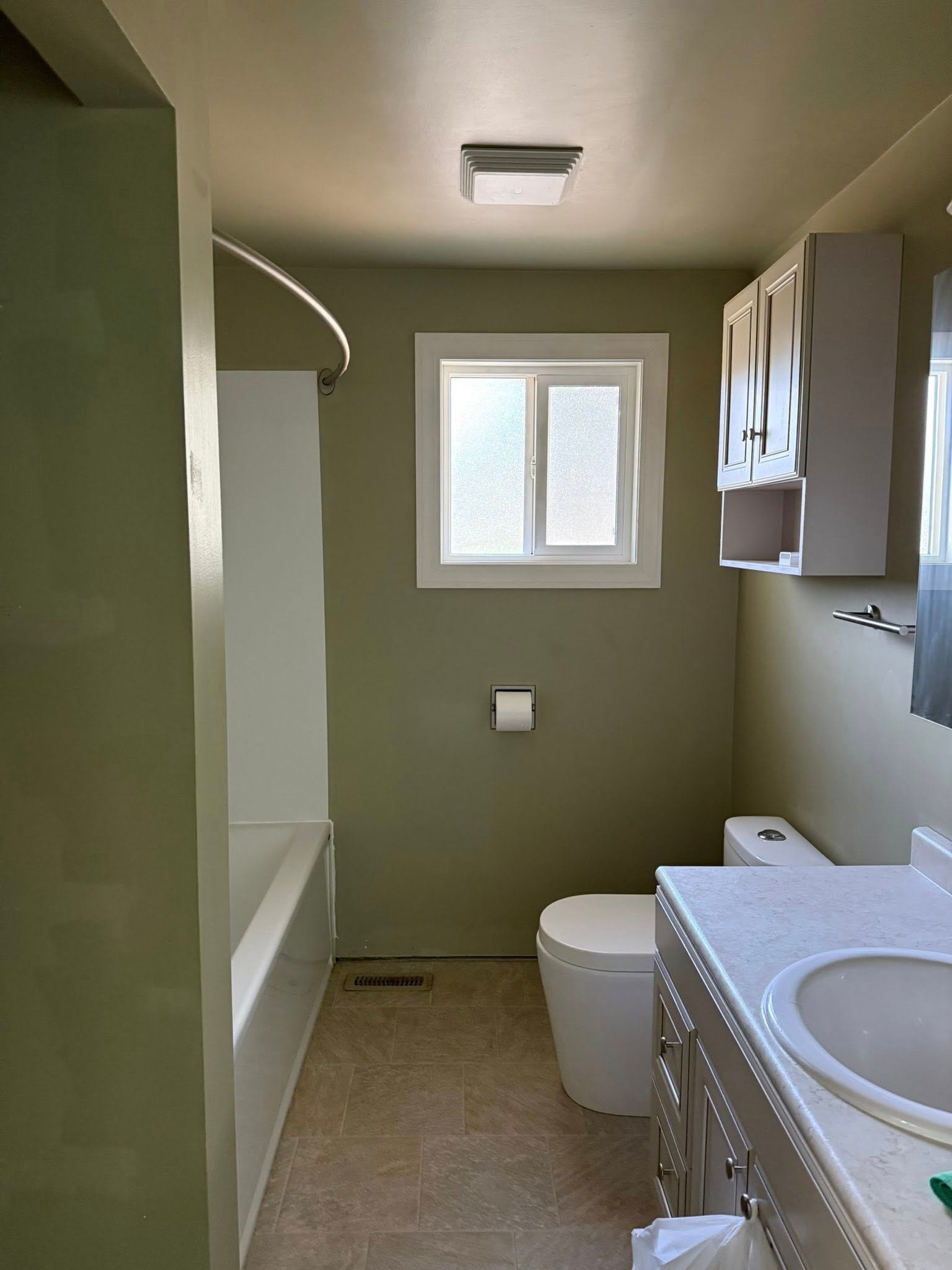 Bathroom ceiling painted with moisture-resistant finish in Bolingbrook, IL