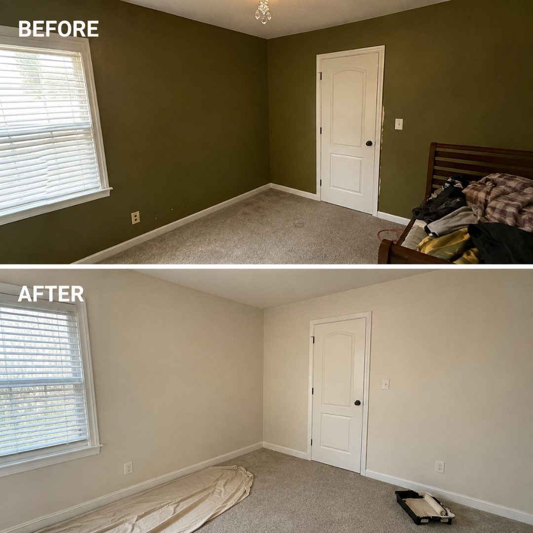 Bedroom ceiling painting in a Bolingbrook, IL home