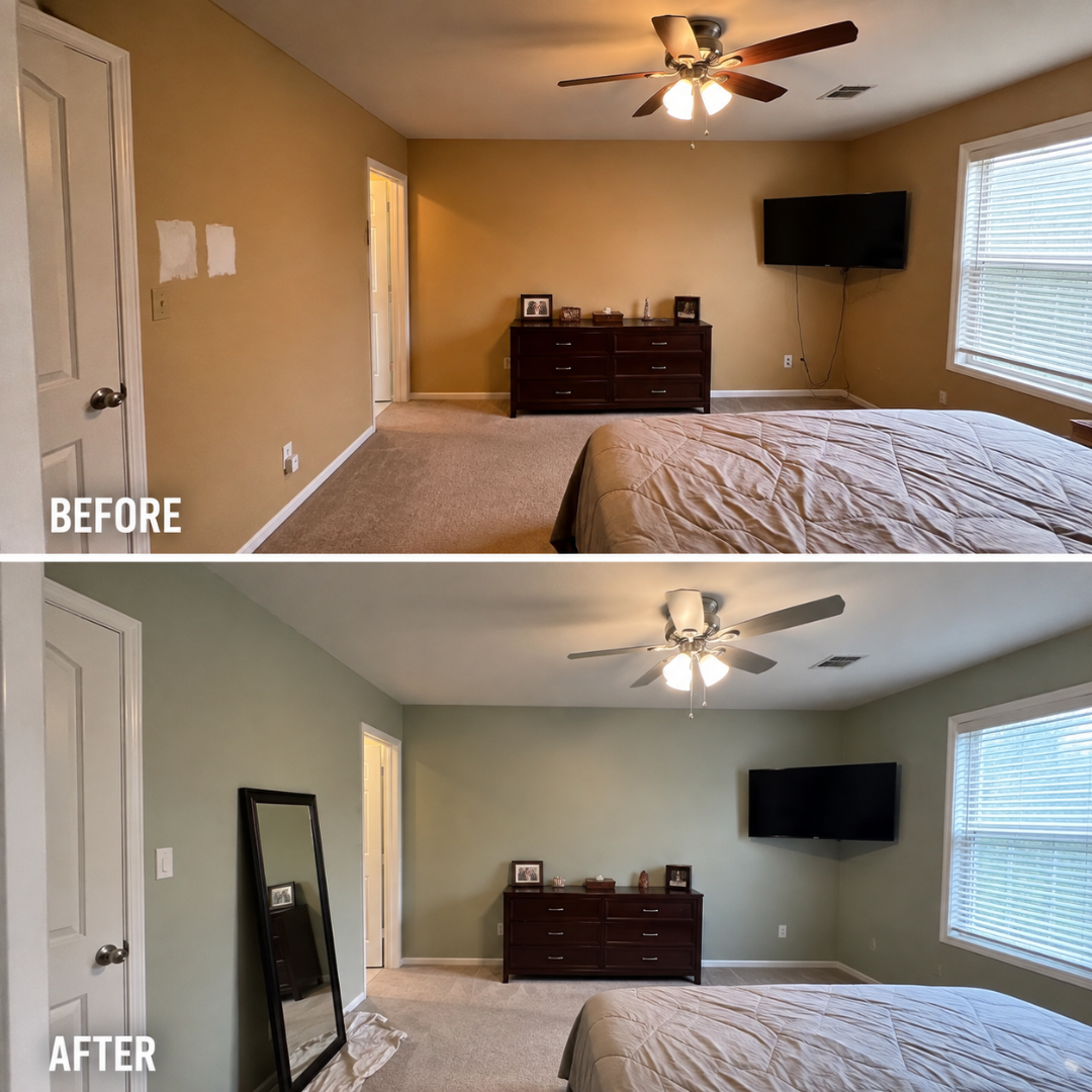 Ceiling painting service in a Bolingbrook, IL living room